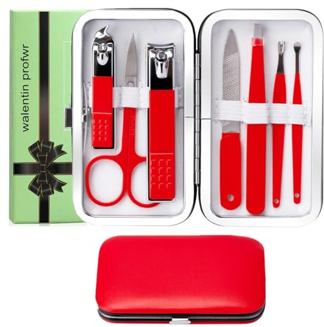 Set tagliaunghie Kit Manicure per Donna Uomo Set Unghie con scatola da viaggio portatile Cura Personale Strumenti Kit per la cura delle unghie Manicure Pedicure Regalo per Uomini Donne Amici