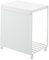 Yamazaki 1820 TOWER 2~Compartment Trash Can with Casters, white, Steel/Polypropylene/Nylon, 52 x 44 x 60 cm