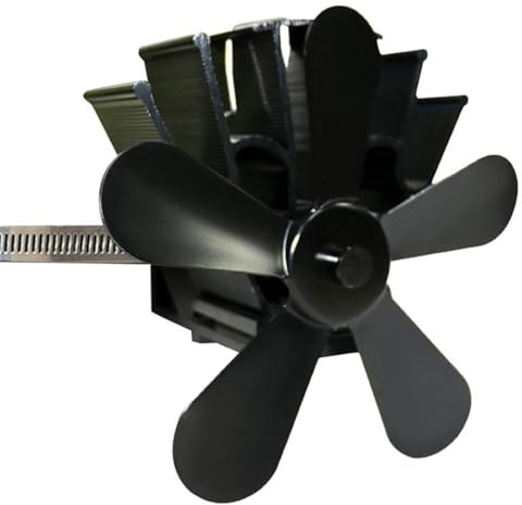 Ventilatore ecologico per stufa a pellet – Ventilatori termici, ventilatori per forno a legna a 5 fogli | Ventilatore termico silenzioso per stufe a legno/legno/camini/riscaldamento, circola in modo