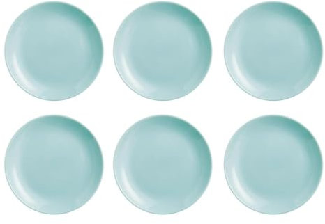 Luminarc Diwali Turquesa 6 Plato Postre Opal Apto Microondas Apto Frigorífico Reciclable