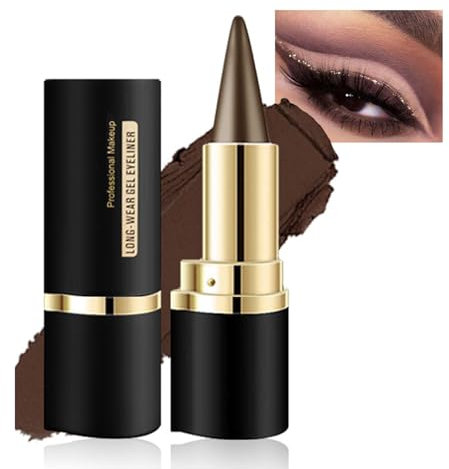 Eyeliner, impermeabile, ad asciugatura rapida, in gel marrone, pigmentato e resistente alle sbavature, matita kajal marrone, per un trucco ideale per gli occhi di tutti i giorni