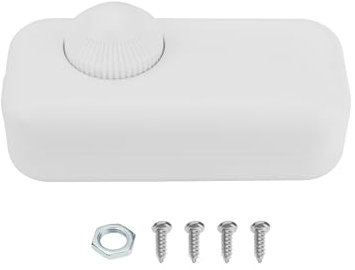 OTOTEC Variateur d'intensité LED AC 110-240V 3-150W Interrupteur Variateur Rotatif pour Lumières LED Interrupteur Variateur d'intensité en Ligne pour Ampoules LED Et Lampes à Incandescence Blanc