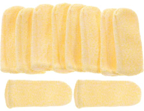 LOORGVEL 10 Fundas para Dedos Resistentes a Cortes Dediles Anticortes de Material Hppe Tamaño Color Gris Protección para Cocina Carpintería y Jardinería