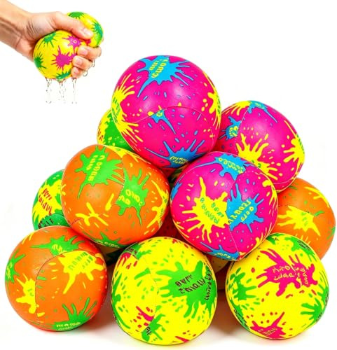 WENXUKHV 30Pcs Water Bomb Balls: Reusable Mini 5CM Water Bombs Soft Splash Balls for Kids & Adults for Pool, Beach, Summer Water Games, Outdoor Party Fun, Easy-Fill Water Balloons