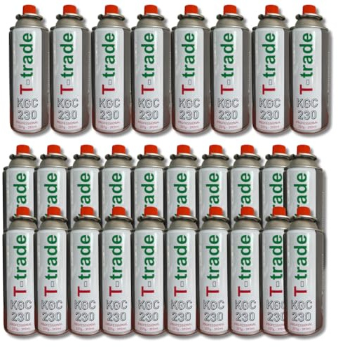 T-Trade Kit Bombolette Gas Butano Multipack 28 pezzi 250 Grammi Fornelli Campeggio Casa