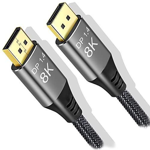 Angusplay 8K DisplayPort auf DisplayPort Kabel 1.4 5m / 15ft, unterstützt 8K@60Hz 4K@144Hz High Speed 32,4 DP zu DP Kabel 1.4 HDR Video für Gaming und PC Monitor