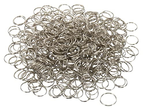 PATIKIL Mini Split Rings, 500 Pack 11mm/0.4 OD 1/2-turn Overlap Silver