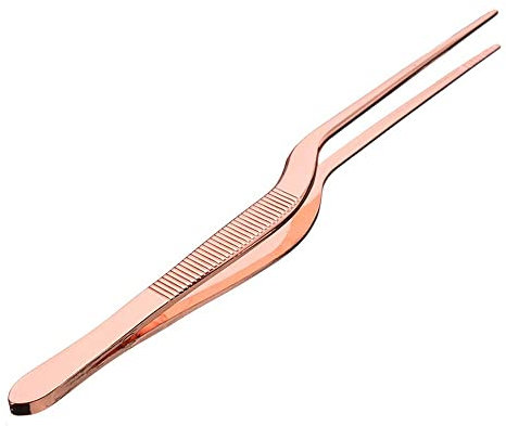 Pinzetta da cucina in acciaio inox – 5,51 pollici antiscivolo – pinzetta per carne – pinzetta per carne lavabile in lavastoviglie per barbecue, cibo, servire, feste di famiglia e strumenti culinari