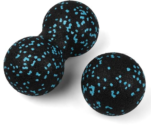 Xzeemo Juego de Bolas de Masaje, Pelotas de Masaje para Fascias, Bola de Maní Masaje, Bola Doble de Lacrosse, para Liberación Miofascial y Masaje de Tejido Profundo del Cuello y La Espalda