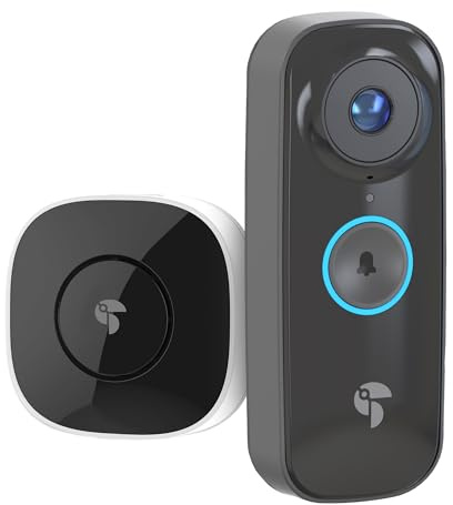 TOUCAN Wireless Video Doorbell Pro with Chime – 2K QHD Home Security Camera with AI Human Motion Detection, 2-Way Audio, XL Rechargeable Battery & Free Cloud Storage, No Subscription Required