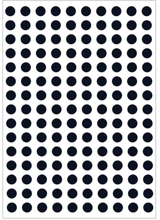 3000 Dot Stickers, 10mm Coloured Round Dots Stickers Sticky 20 Sheet Labels Sticker 10 Colours Assorted Self Adhesive for Event Activity Schools Coding Inventory DIY Crafts Black