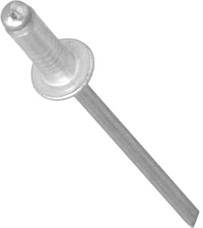 300x Blindnitar 4,8x10 mm Popnit Nitar Popnitset Aluminium Stål Förzinkat Silverfärg Aluminiumblindnitar Fäste Tunna Material Metall Trä Plast Läder