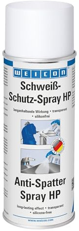 WEICON Schweißschutz-Spray HP, silikonfreies Schweißtrennspray, verhindert Schweißspritzeranhaftung, transparent