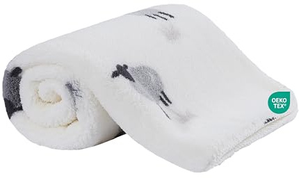 Soft Cozy Sherpa Fleece Baby Blankets Animal Pattern Fluffy Plush Receiving Blanket for Newborn Infant Toddler Thick Warm Crib Stroller Blanket for Boys Girls 30x40 White Sheep