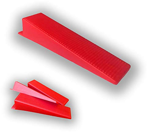 500 Keile - KACHEL GOTT® Fliesen Nivelliersystem - 1,0mm 1,5mm 2,0mm 2,5mm 3,0mm Zuglaschen Zange Keile einzeln oder im Set frei wählbar Laschen Verlegehilfe(500, Keile)