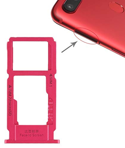 SIM-kortadapter SIM-kortfack + SIM-kortfack/micro SD-kortbricka för OPPO R11(svart) (färg: Röd)