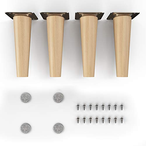 sossai Möbelben i oljebehandlat bokträ CLIF ROUND HMF1 15 cm hög runda rak design för byråer skåp hyllor