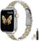 MioHHR Slim Straps Compatible with Apple Watch Strap 42mm(Series 3/2/1) 44mm 45mm 46mm 49mm,Thin Stainless Steel Metal Chain Band for Women iWatch Straps Ultra 2 1 Series 10 9 8 7 6 5 4 SE,Silver/Gold