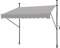 HENGMEI Klemmmarkise Balkon 250 x 120 cm ohne Bohren Balkonmarkise Markise mit Handkurbel Sonnenschutz, UV-beständig höhenverstellbar für Terrasse Balkon, Grau