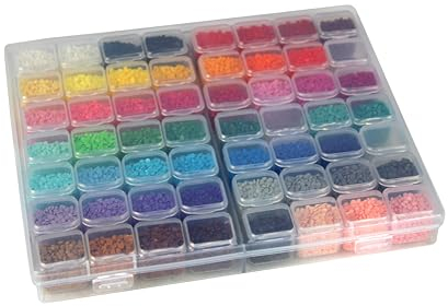 Pracht Creatives Hobby Diamond Painting, Aufbewahrungsbox für Diamanten Steine, Sortierbox mit 56 Fächern