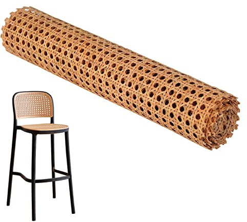OUGPIU Rattan Geflecht Rattan Gurtband 1.5/2 Meterware, Breites Rattan Geweberolle, Rattan Streifen für Rattan Möbel DIY Reparatur, Kunststoffgeflecht,Rattan Webbing Roll für Schränke Schrank Stuhl