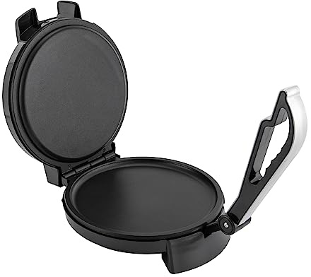 Elektrischer Chapati Maker 26cm – 1200W Doppelseitiges Backen Tortilla-Maschinen für Fladenbrot & Pfannkuchen, Temperaturregelung, Antihaft-Beschichtung, Ideal für Familienküche