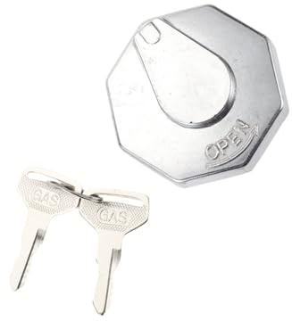 HEROFFIX Truck Locking Gaskeps för Mitsubishi Fuso Canter FE110 FE111 FE 211 Låsbart tanklock med 2 nycklar nr MB022737 svart silverfärgad