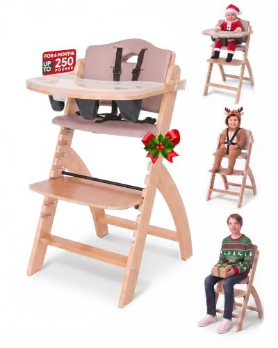 Abiie Beyond Junior Convertible Wooden High Chair with Removable Tray
