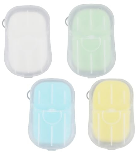 Feuilles de savon pour les déplacements, boîte à savon d'extérieur - Produits de voyage - Mini produits de vacances - Gadgets de voyage pour femme - Essentiels - Voyage en classe - Vacances - Mini