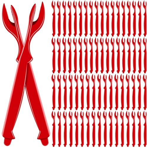 72Pcs Crab Legs Crackers, Crab Tools Set Crackers Picks Tools for Lobster, Crawfish, Prawns, Shrimp, Easy Opener Shellfish Picks Knife, Seafood Tool