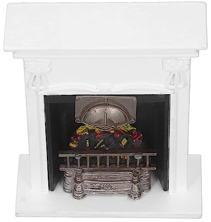 aqxreight 1:12 Simulation de Cheminée de Maison de Poupée Jouet de Cheminée Miniature Décoratif Vif Mignon pour Accessoires de Maison de Poupée et Trois Effets Fluides 12 Miniature de avec Vif