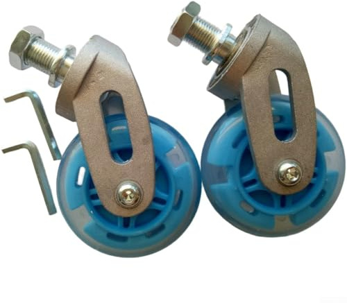 ZWEquipint 2Pcs Casterboards Waveboard Wheels,With Aluminum Alloy Bracket, 80Mm PU Flash Wheels For Waveboard Skateboards(blue)