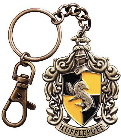 The Noble Collection Hufflepuff Crest Schlüsselbund NN7677, gold, gelb, schwarz