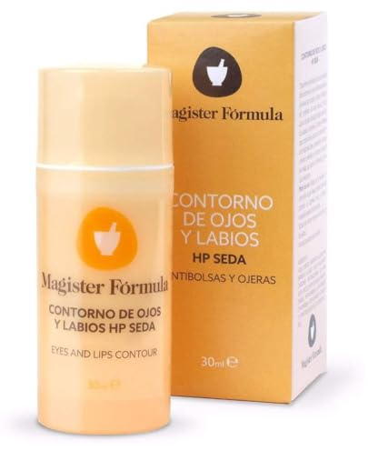 Crema Contorno de Ojos y Labios HP Seda 30ml | Ácido Hialurónico | Hidrolizado Seda Natural | Serum Hidratante Antiarrugas y Antiojeras | Mujer y Hombre | Dia y Noche | Magister Formula