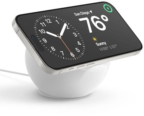 elago MS2 Charging Stand Compatible with MagSafe Charger - Premium Silicone Stand Compatible with iPhone 17, 16, 15, 14, 13, 12 Series [Charger Not Included] (White)