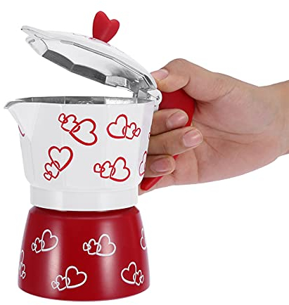 Cafetera, Duradera Cafeteras Italianas, fácil de Limpiar Hervidor de café, Reutilizable de Mano para Camping para el Hogar Oficina Cocina de Inducción Familiar Cocina(Alrededor de 2L)