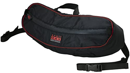 TrailMax 500 Series Insulated & Padded Cantle Horse Saddle bag for Trail Riding; Padded & Insulated Trail Bags; Insulated & Padded Cantle Bag for Western & Endurance Saddles, Red Piping