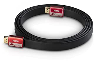 Teufel High-Speed HDMI® Kabel mit Ethernet, Highspeed HDMI-Flachkabel unterstützt alle Spezifikationen, Vergoldeter Anschluss (Schwarz, 1,5 m)