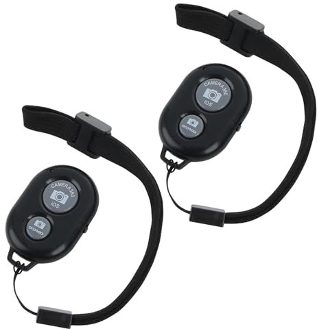 2 Pcs Telecomando Bluetooth per Selfie,con Cinturino da Polso,Telecomando Senza Fili per Foto e Video,Telecomando Bluetooth Wireless per Smartphone,Remote Control Bluetooth per Smartphone