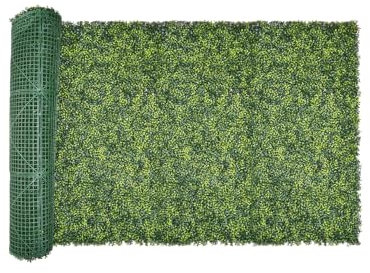 VEVOR Artificial Grass Wall Panels, 40 x 120 inch, Milan Grass Greenery Boxwood Panel for Indoor Outdoor Green Decor & Ivy Fence Covering, Privacy Backdrop Wall Hedge Screen for Garden