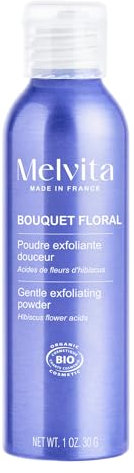 Melvita - Polvere Esfoliante Delicata - Bouquet Floreale - Incarnato Luminoso, Estratti di Fiori - Per Tutti i Tipi di Pelle - 30 g