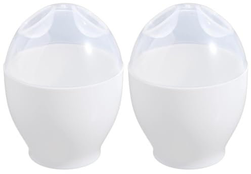 Lot de 2 coquetiers cuits à la vapeur, coquetiers pour micro-ondes - Antiadhésif - Séparateur pour œufs à la coque - Accessoires de cuisine