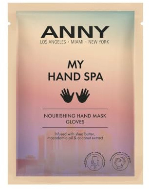 ANNY Nourishing Hand Mask Gloves - Nährende Pflegehandschuhe mit Shea Butter, Macadamianussöl & Kokoswasser, schnelle Handmaske für trockene & rissige Hände, Touchscreen-fähig