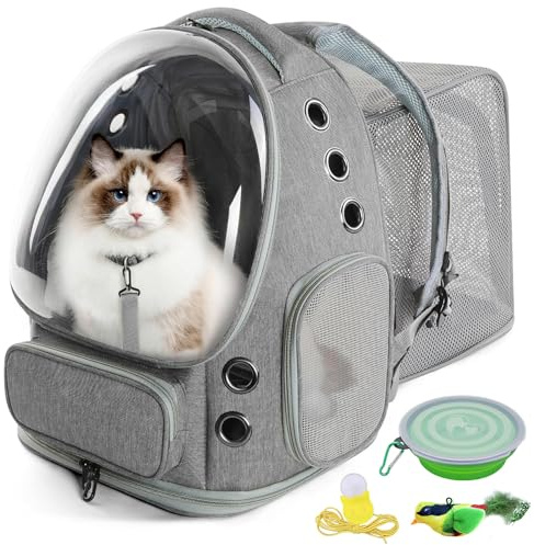 Wuciray Expandable Cat Carrier Backpack No Tools Required large Pet Carrier Backpack Suitable for Cats and Dogs Weighing up to 8KG Cat Bag with Inner Safety Hook for Travel Hiking Camping