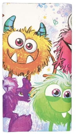 Ameisenkeks® Pappersduk roliga monster – färgglad engångsduk för barns födelsedag och fest – 120 x 180 cm, lackerad yta, 50 g/m²