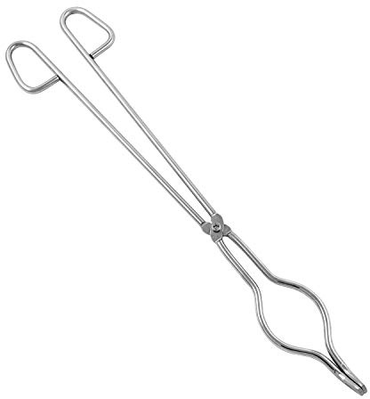 QWORK® rostfritt stål degeltång för laboratorium, industri, 400 mm lång