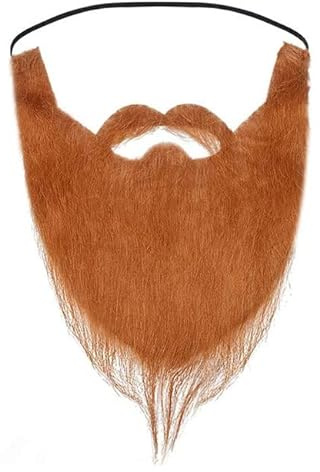 Losuya Roliga falska skägg mustascher halloween skäggkostym tillbehör festtillbehör (brun)
