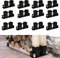 Tubiaz Holzstapelhilfe, 12er Set Schwarz Stabile Holz Stapelhilfe, Holzstapelhilfe Kaminholz Brennholz Kaminholzregal Brennholzstapelhilfe Stapelhilfe, Gestell Holz