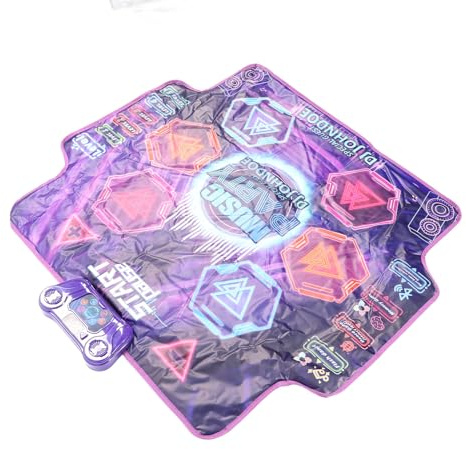 Wakects LED Dance Mat, Electronic Dancing Challenge Playmat for Girls, Kids Home Entertainment, 100x89cm