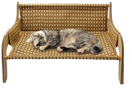 Ahuuen Sofá para Gatos - Hámaca Sofá Cama de Verano - De Descanso Elevado Transpirable para Mascotas Sala Dormitorio Verano Cachorros Gatitos